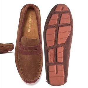 Cole Haan Wyatt Penny Loafers Suede Rubber Soles Size 10.5